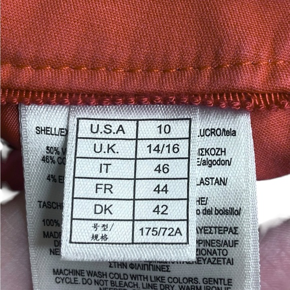 Brooks Brothers Pink Cropped Trouser Chino Ankle Pants Women’s Size 10 - Picture 7 of 13